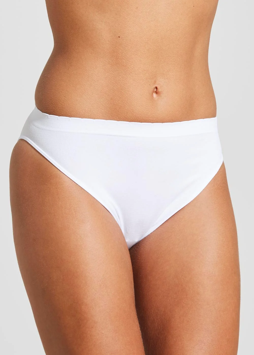3 Pack White Seamless High Leg Knickers - S Image 5