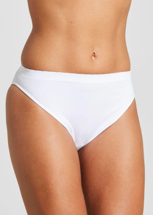 3 Pack White Seamless High Leg Knickers - S Image 5