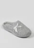 Grey Hidden Support Mule Slippers - Small Image 1