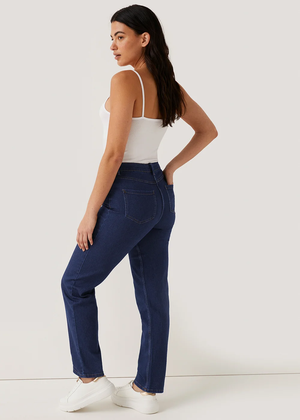 Grace Dark Wash Straight Fit Jeans - 8/L29 Image 3