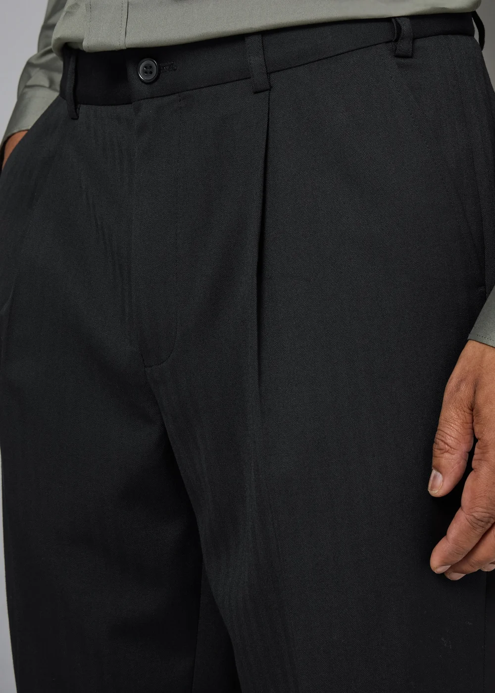 Taylor & Wright Black Regular Fit Flexi Waist Trousers - 30 Waist 29 Leg Image 4