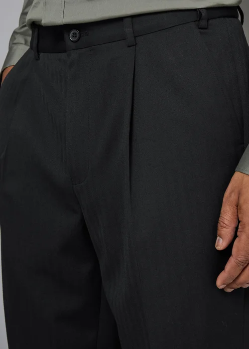 Taylor & Wright Black Regular Fit Flexi Waist Trousers - 30 Waist 29 Leg Image 4