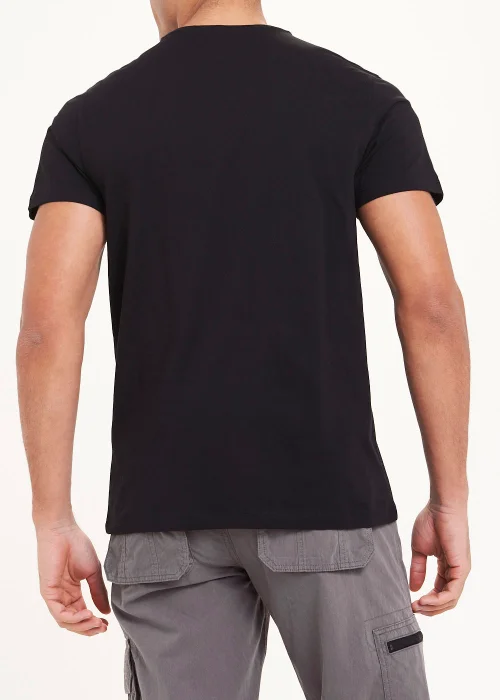 Black Essential V-Neck T-Shirt - S Image 3