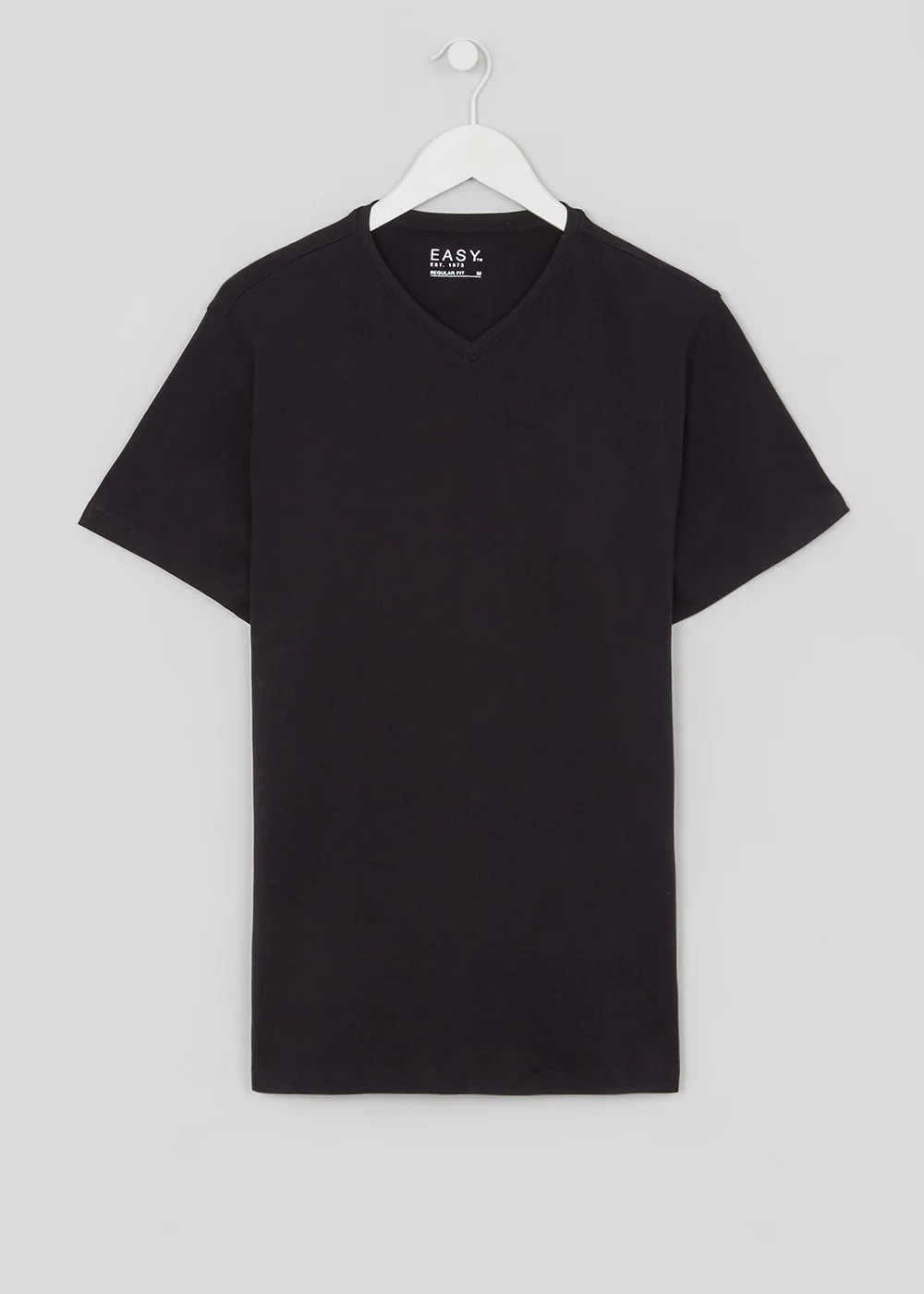 Black Essential V-Neck T-Shirt - S Image 2