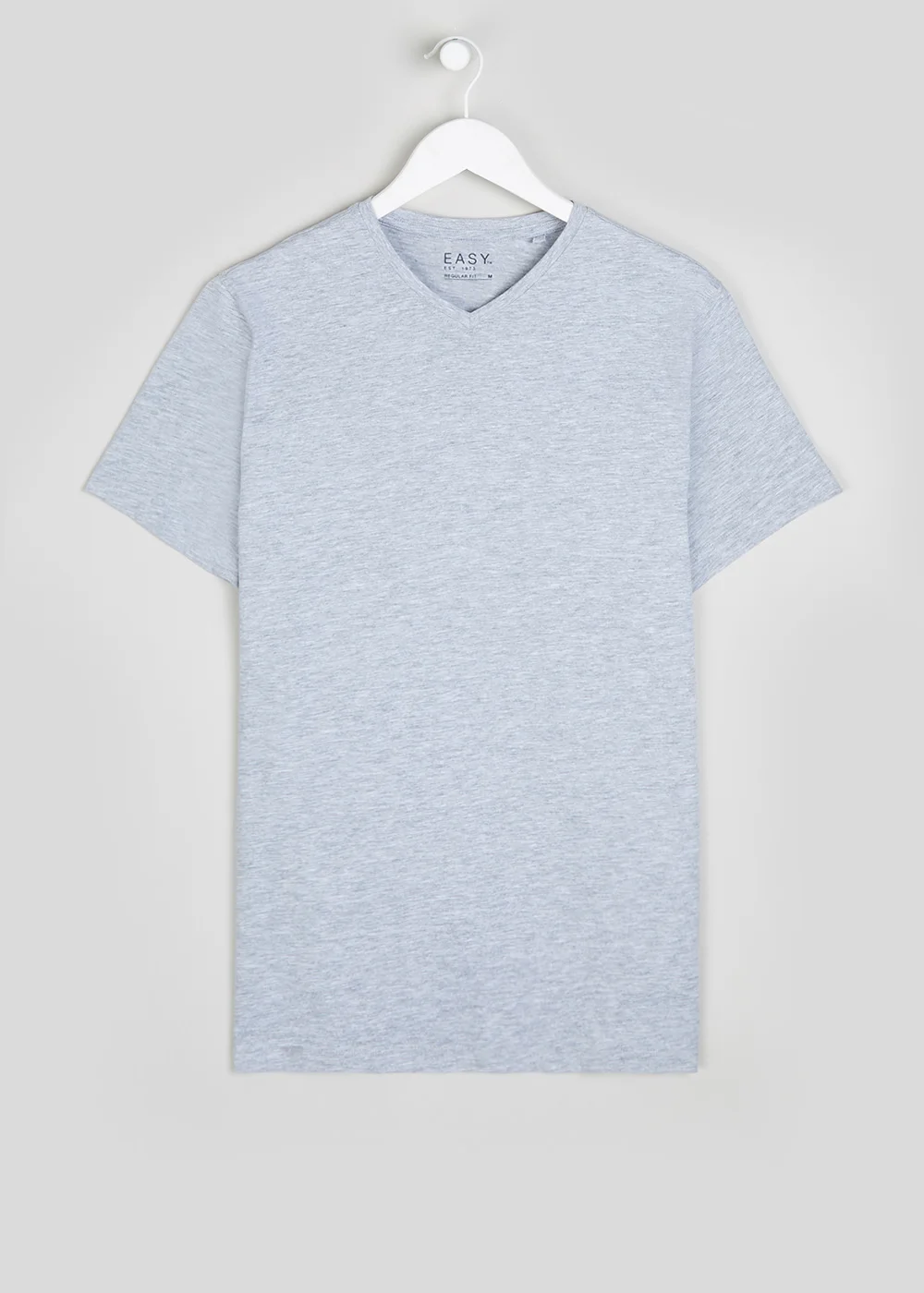 Grey Essential V-Neck T-Shirt - Small Image 4