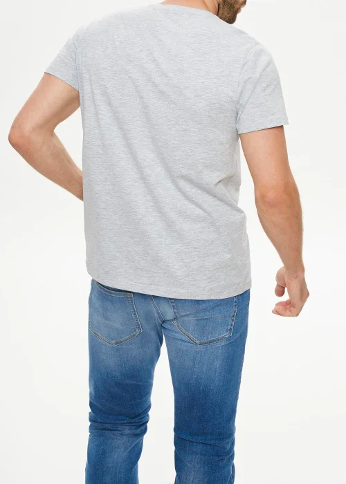 Grey Essential V-Neck T-Shirt - Small Image 3