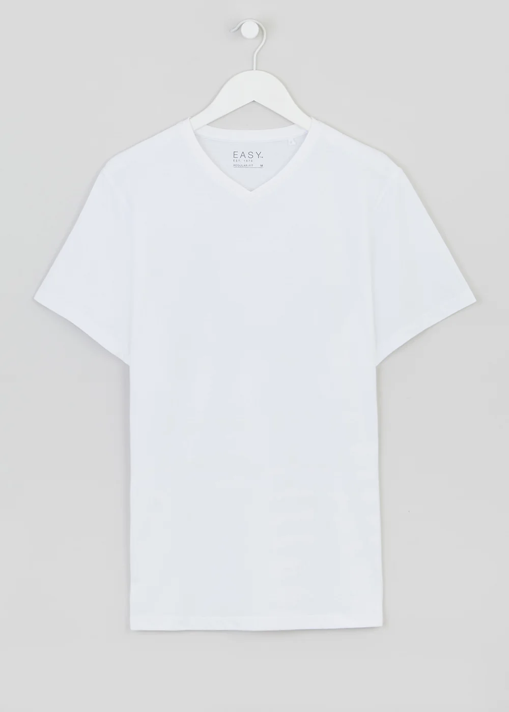 White Essential V-Neck T-Shirt - S Image 4