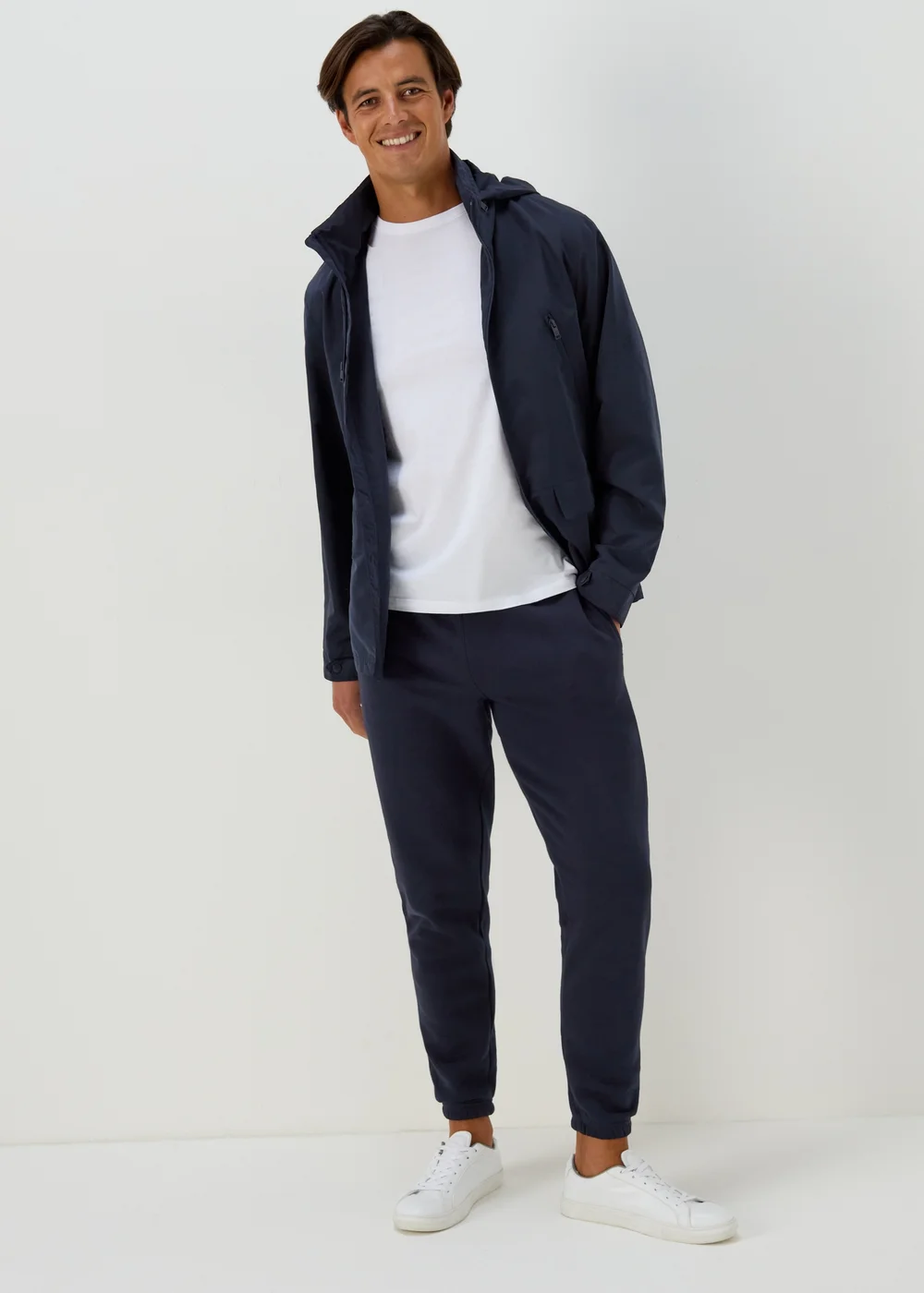 Navy Essential Cuffed Joggers - XS Image 4