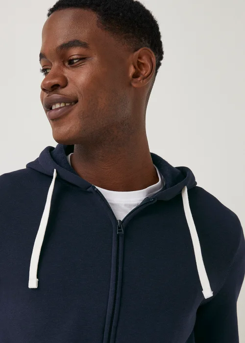 Navy Zip Up Hoodie - S Image 3