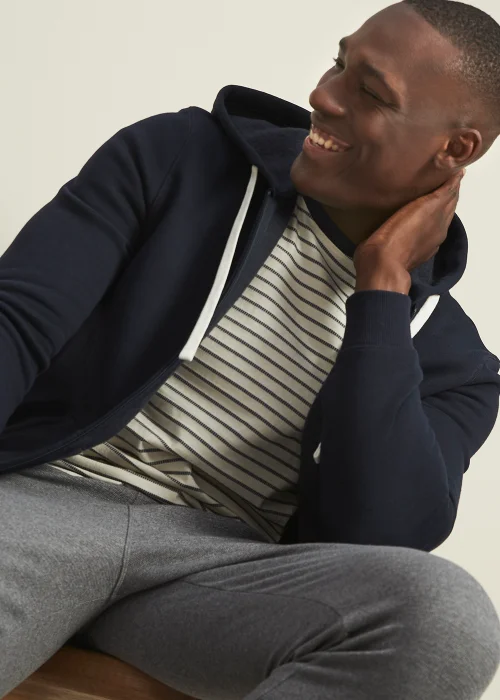 Navy Zip Up Hoodie - S Image 5