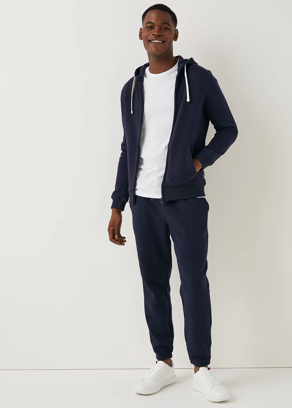 Navy Zip Up Hoodie - S Image 6