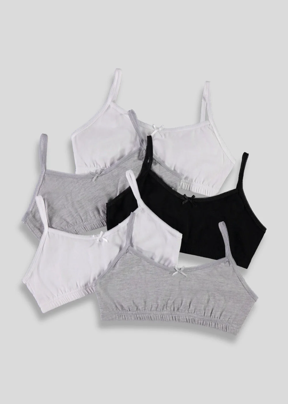 Girls 5 Pack Core Crop Tops (6-13yrs) - 4-5 Yrs Image 1