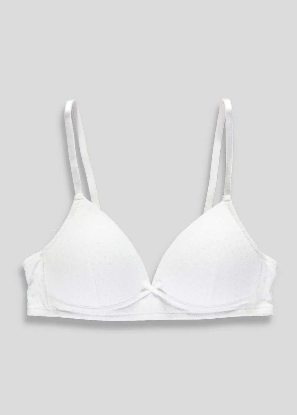 Girls White Pointelle Bra (28AA-34A) - 28A Image 1