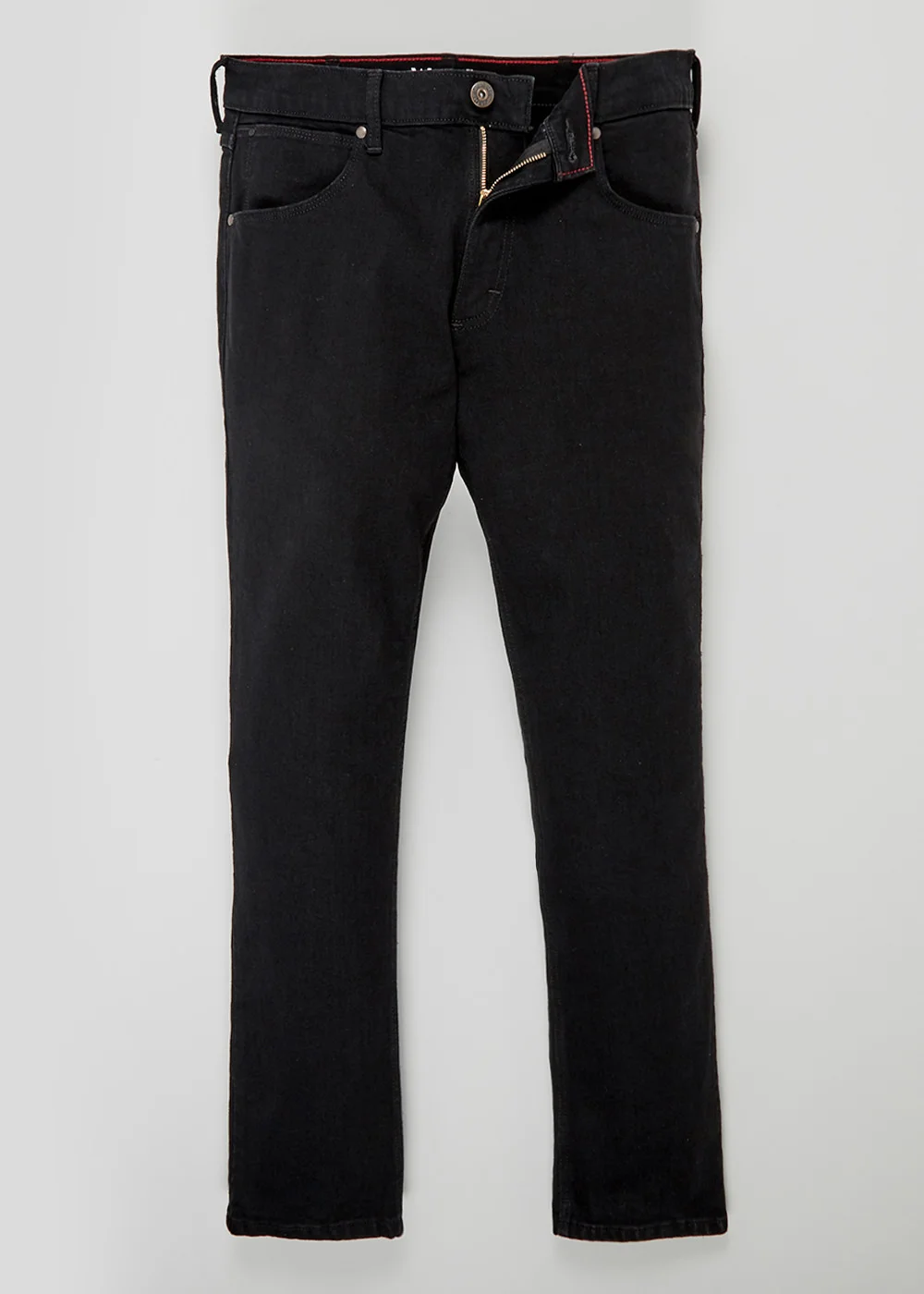 Wrangler Black Stretch Straight Fit Jeans - 30 R Image 2
