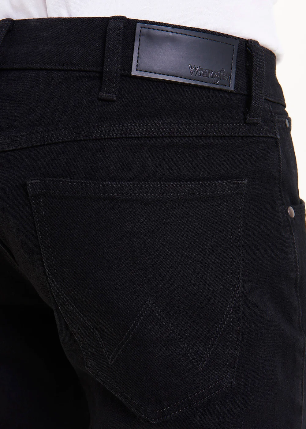 Wrangler Black Stretch Straight Fit Jeans - 30 R Image 4