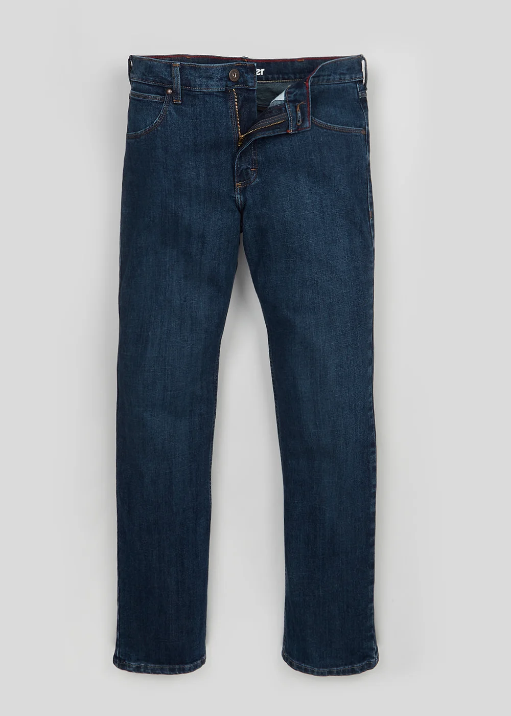 Wrangler Dark Wash Stretch Straight Fit Jeans - 30 R Image 3