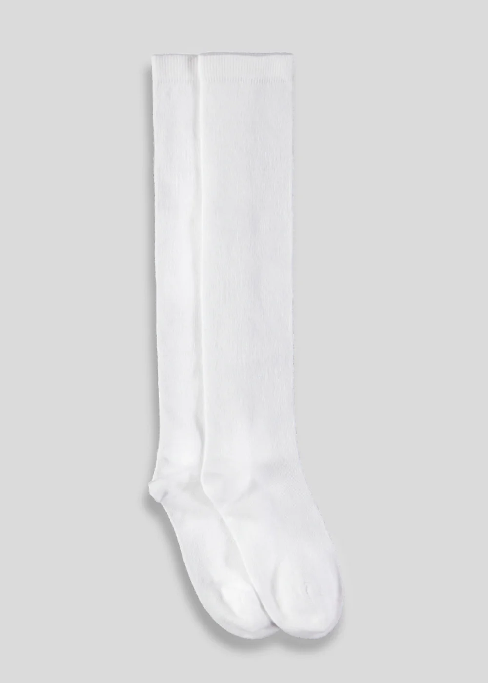 Girls 2 Pack White Over the Knee Socks (Younger 6-Older 5.5) - 4-5.5 Image 1