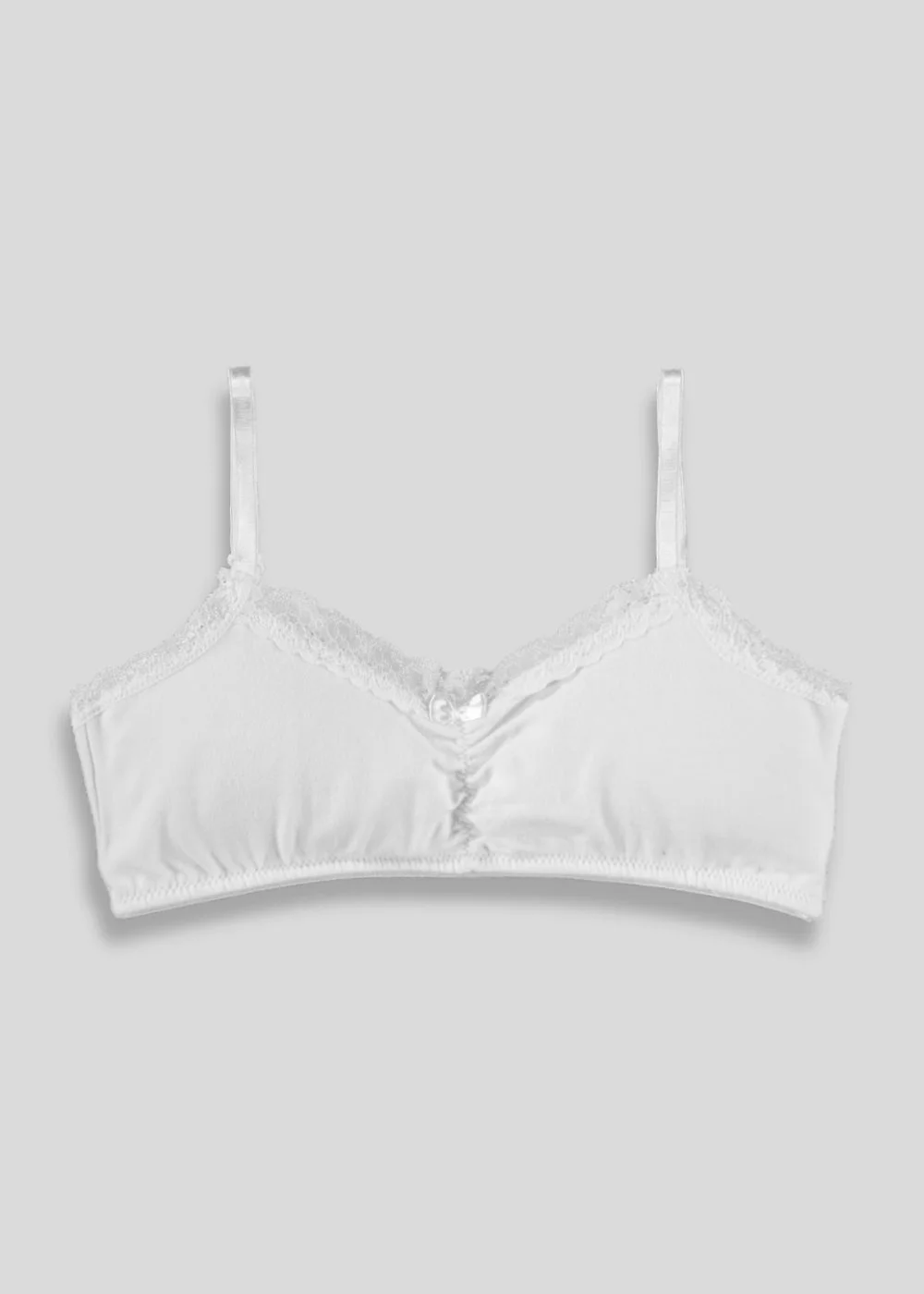 Girls White Crop Top (8-13yrs) - 8-9 yrs Image 1
