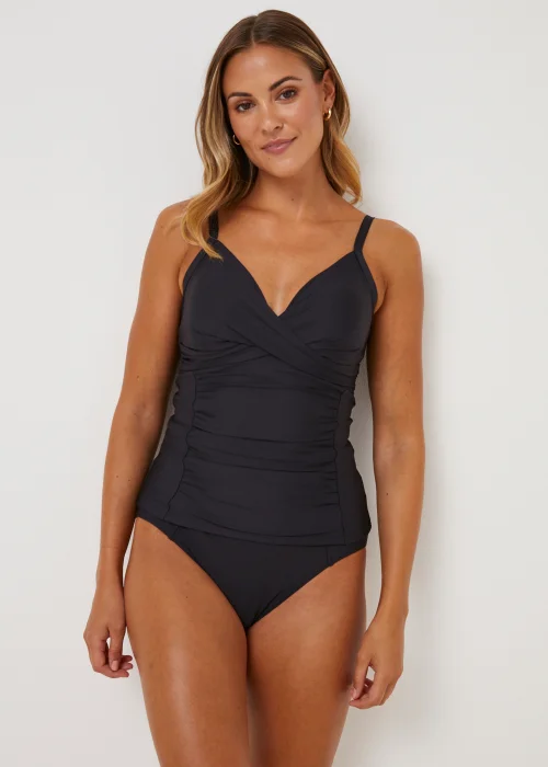 Black Tummy Control High Waisted Bikini Bottoms - 22 Image 1