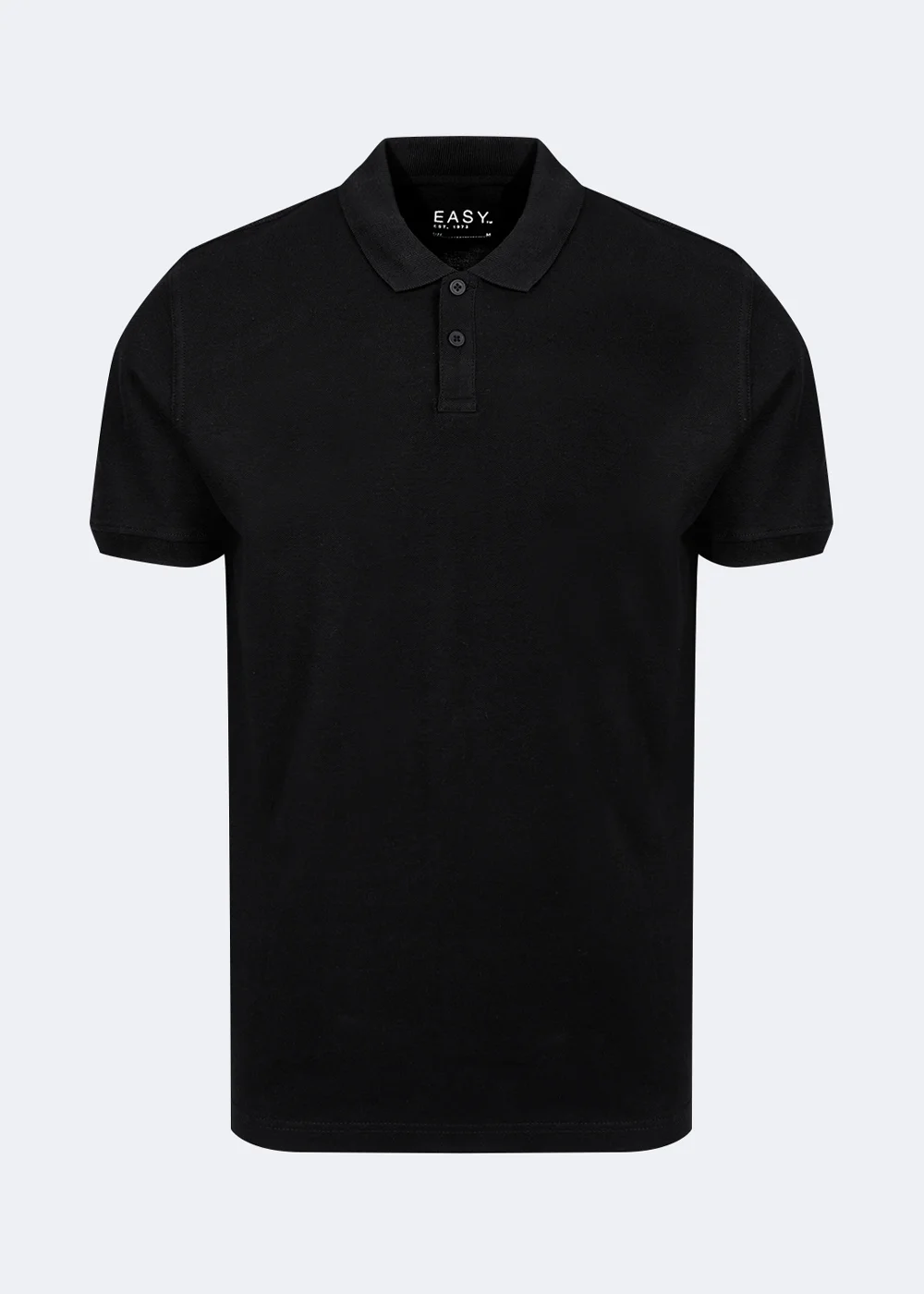 Black Essential Pique Polo Shirt - M Image 1