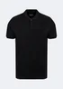 Black Essential Pique Polo Shirt - M Image 1