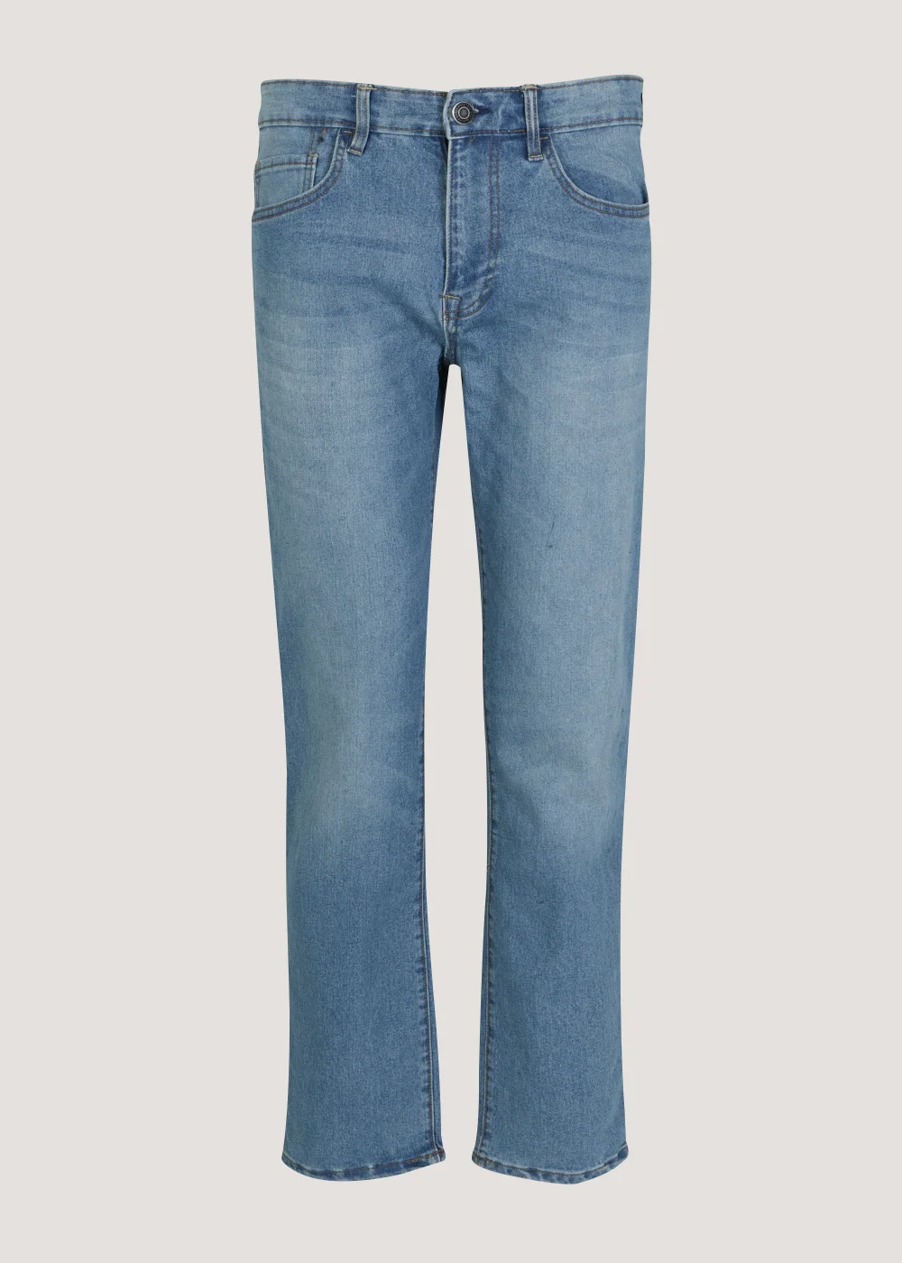 Blue Stretch Straight Fit Jeans - 30 R Image 1