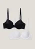 2 Pack Smooth T-Shirt Bras - 32A Image 1