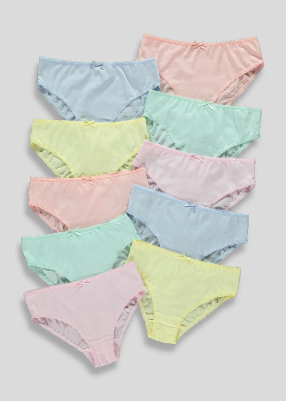 Girls 10 Pack Pastel Knickers (2-13yrs) - 2-3 Yrs Image 1
