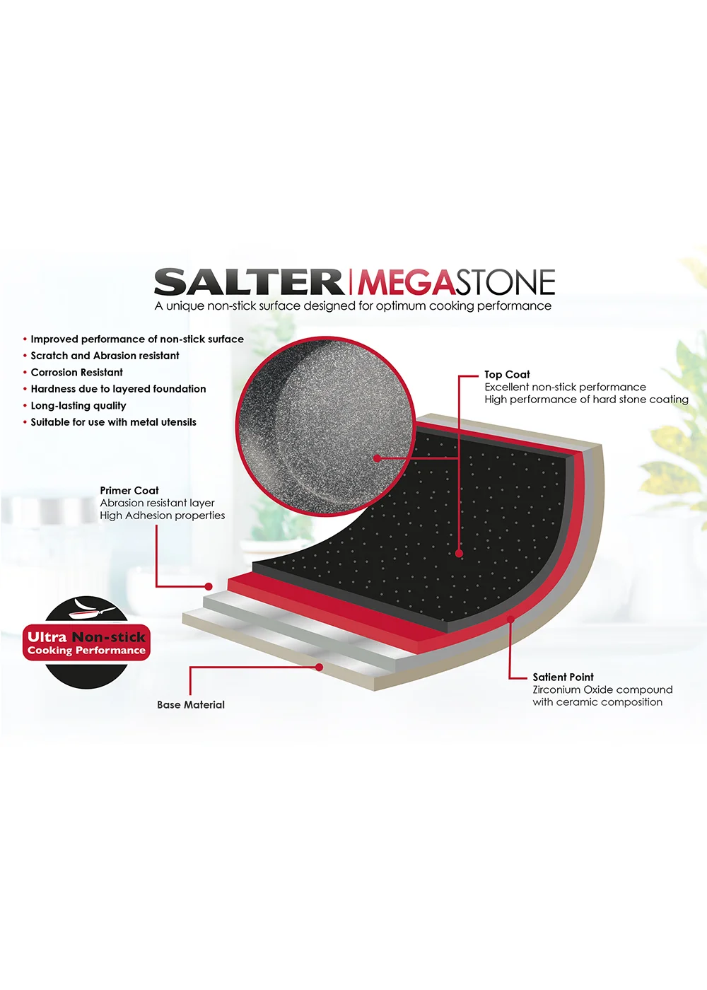 Salter Megastone Griddle Pan (28cm) Image 4