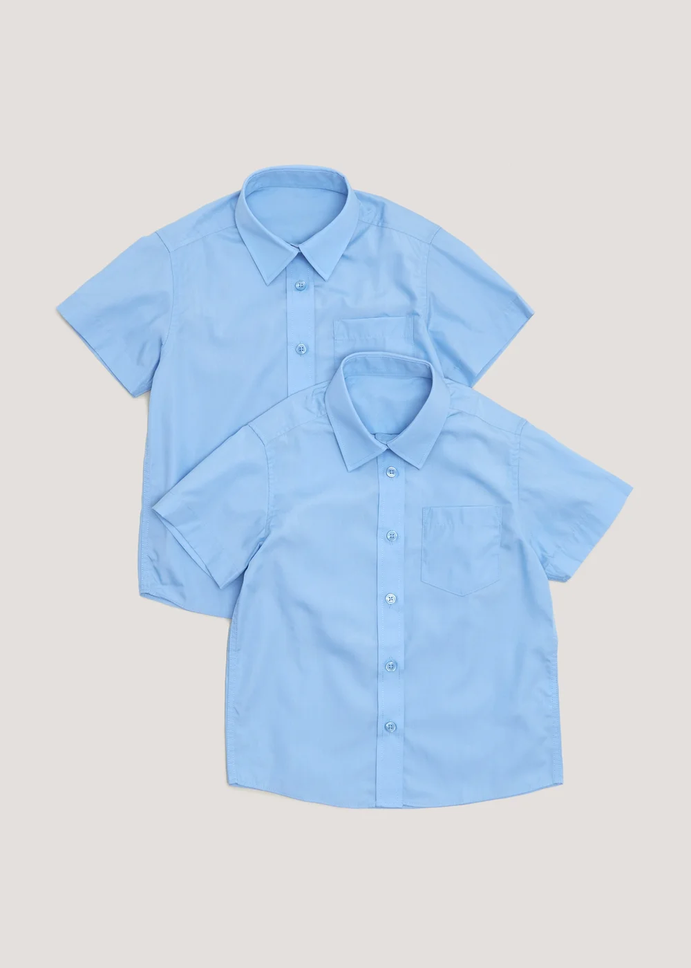 Girls 2 Pack Blue Short Sleeve School Blouses (4-16yrs) - 4 Yrs Image 1