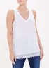 Lace Hem Vest Top - Size 8 Image 1