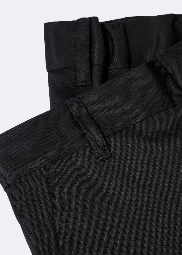 Boys 2 Pack Black Skinny Fit School Trousers (6-16yrs)
