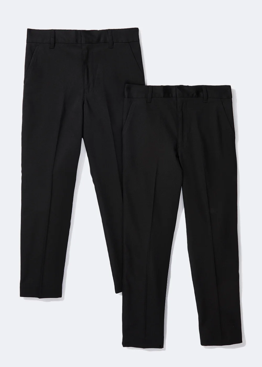 Boys 2 Pack Black Skinny Fit School Trousers (6-16yrs) - 6 Yrs Image 1