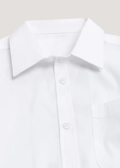 Boys 2 Pack White Short Sleeve Teen School Shirts (8-16yrs) - 8 Yrs Image 2