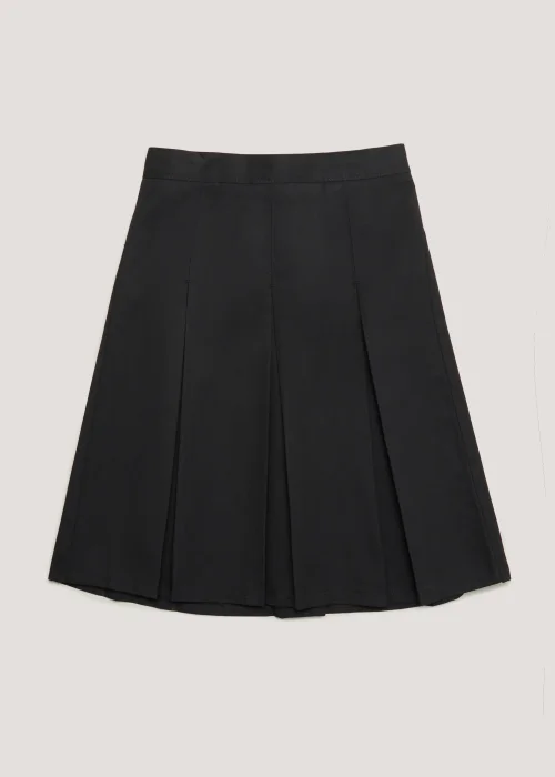 Girls Black Long Box Pleat School Skirt (6-16yrs) - Age 6 Years Image 1
