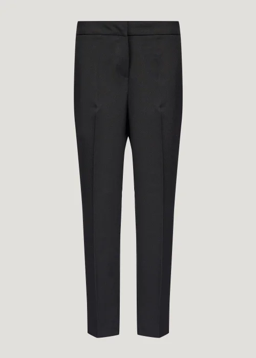 Et Vous Black Straight Fit Trousers (Long Length) - Size 8 Image 2