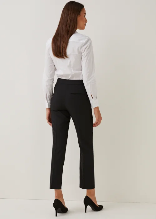 Et Vous Black Straight Fit Trousers (Long Length) - Size 8 Image 4