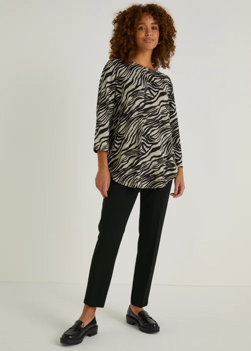 Et Vous Black Slim Fit Ankle Grazer Trousers (Long Length) - 8 Image 1