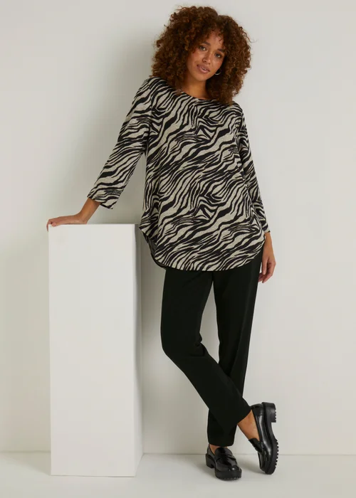 Et Vous Black Slim Fit Ankle Grazer Trousers (Long Length) - 8 Image 4