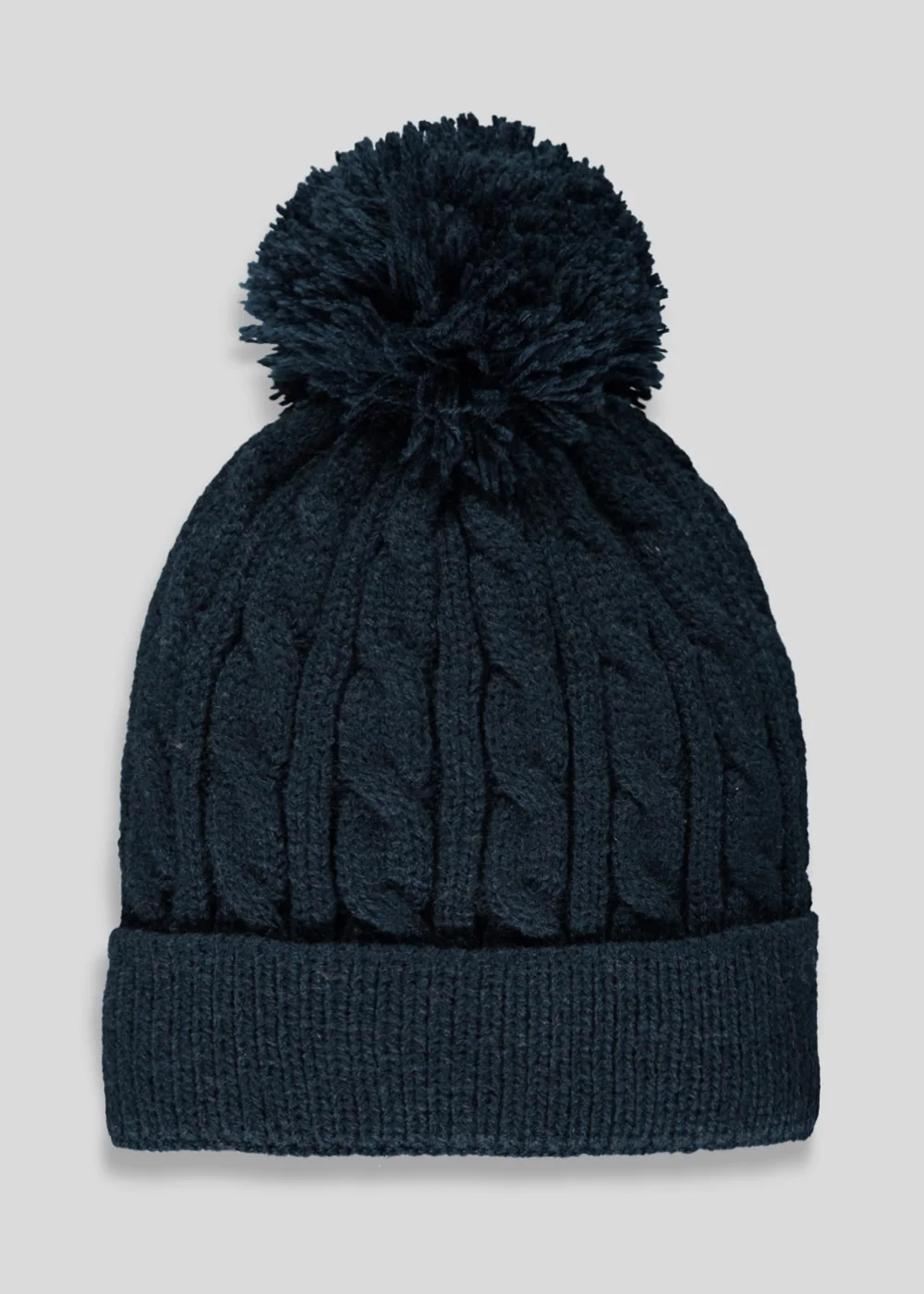Unisex Navy Baby Bobble Hat (Newborn-24mths) - Age 6 - 12 Months Image 1