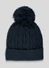 Unisex Navy Baby Bobble Hat (Newborn-24mths) - Age 6 - 12 Months Image 1