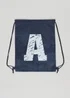 Kids Navy Alphabet School Pump Bag - A Image 1