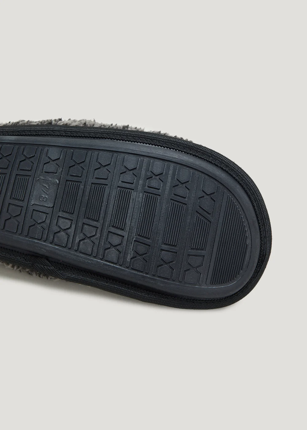 Charcoal Fluffy Slippers - Size 7 - 8 Image 2