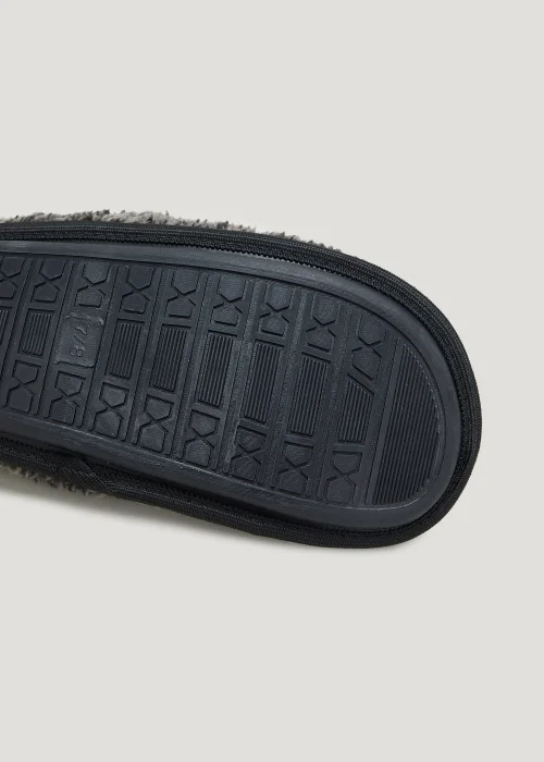 Charcoal Fluffy Slippers - Size 7 - 8 Image 2