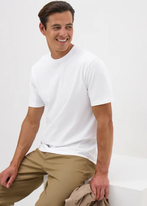 White Essential Crew Neck T-Shirt - S Image 1