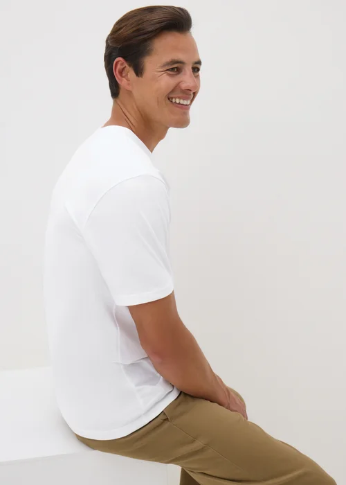 White Essential Crew Neck T-Shirt - S Image 2