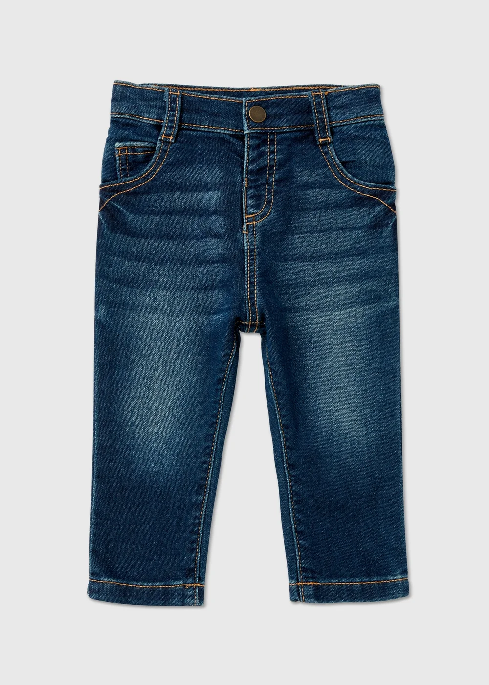 Boys Blue Pull On Skinny Jeans (9mths-6yrs) - 9-12 months Image 1