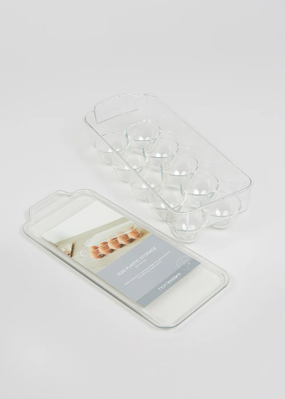 Plastic Egg Fridge Storage (28cm x 11cm x 8cm) Image 1
