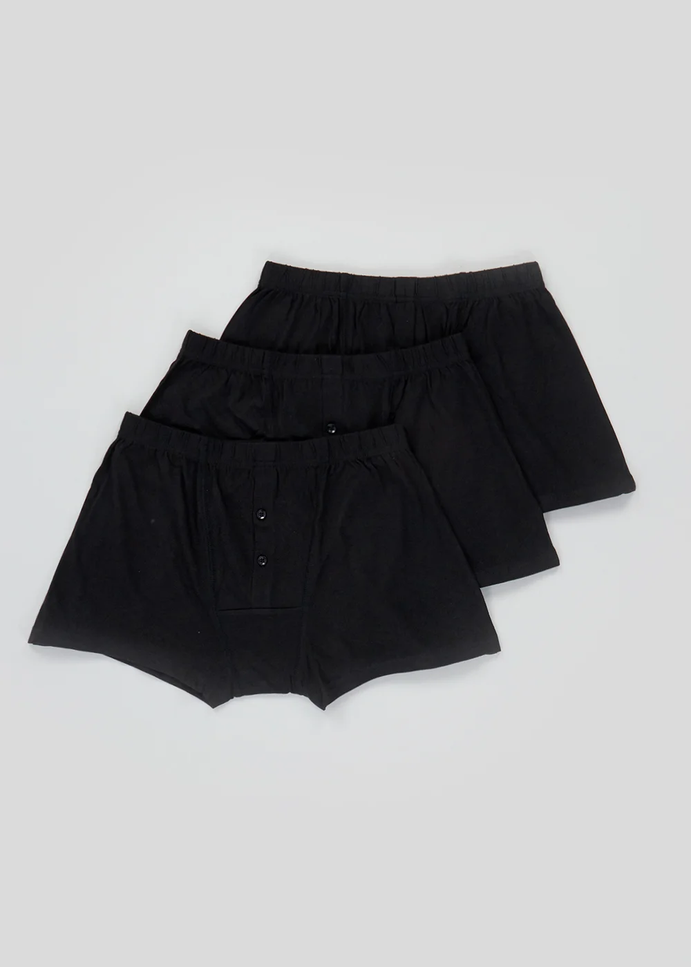 3 Pack Black Jersey Boxers - S Image 1