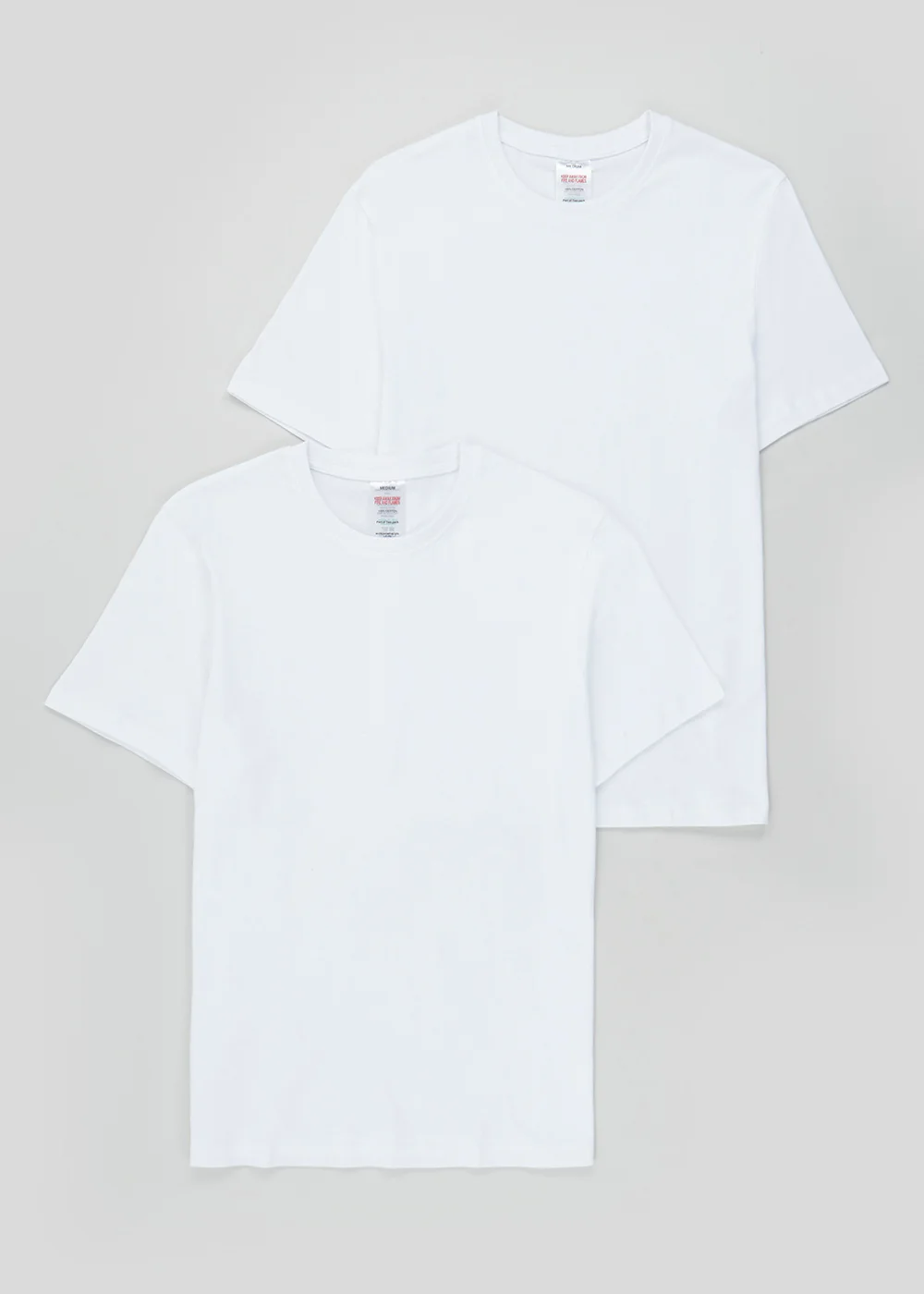 2 Pack White T-Shirt Vests - S Image 1